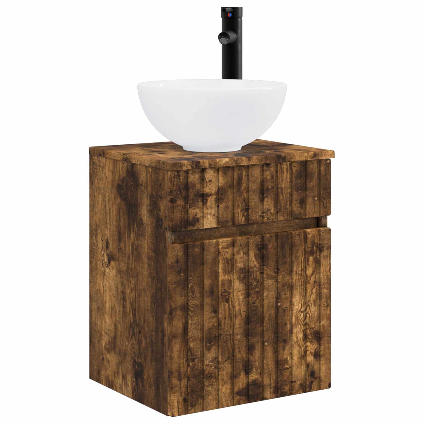 Bathroom Cabinet Set 5 pcs Smoked Oak 40 x 10.5 x 60.5 cm