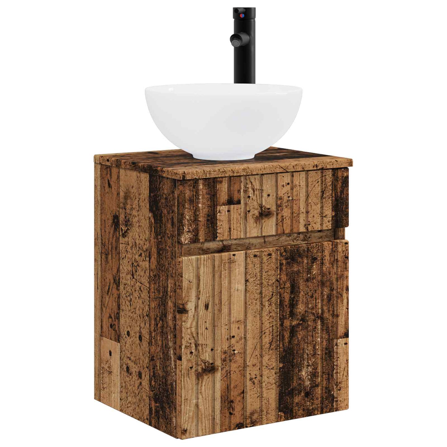 Bathroom Cabinet Set 5 pcs Old Wood 40 x 10.5 x 60.5 cm