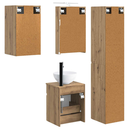 Bathroom Cabinet Set 5 pcs Artisan Oak 40 x 10.5 x 60.5 cm