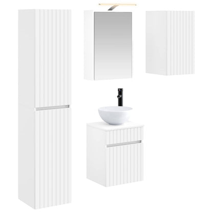 Bathroom Cabinet Set 5 pcs White 43 x 16 x 62.5 cm