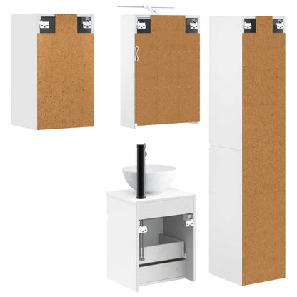 Bathroom Cabinet Set 5 pcs White 43 x 16 x 62.5 cm
