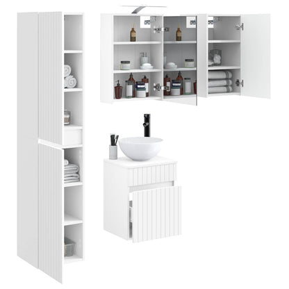 Bathroom Cabinet Set 5 pcs White 43 x 16 x 62.5 cm