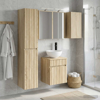Bathroom Cabinet Set 5 pcs Sonoma Oak 43 x 16 x 62.5 cm