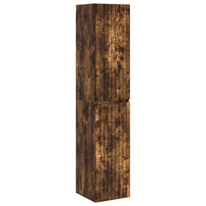 Bathroom Cabinet Set 5 pcs Smoked Oak 43 x 16 x 62.5 cm