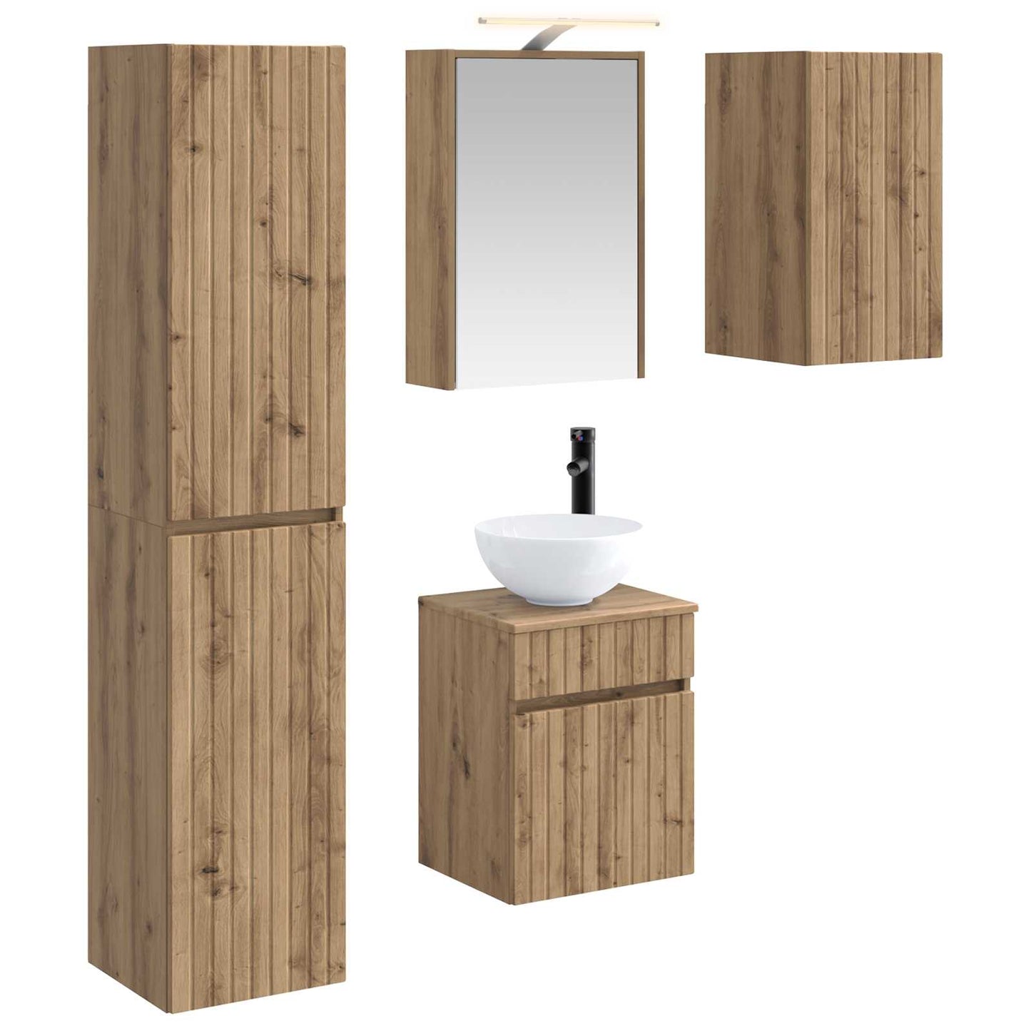 Bathroom Cabinet Set 5 pcs Artisan Oak 43 x 16 x 62.5 cm