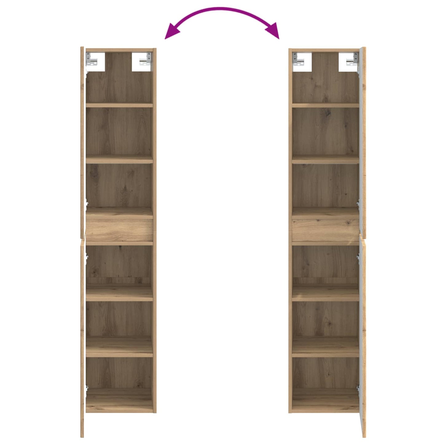 Bathroom Cabinet Set 5 pcs Artisan Oak 43 x 16 x 62.5 cm