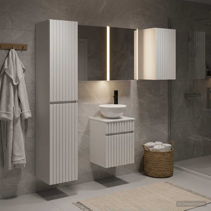 Bathroom Cabinet Set 5 pcs White Engineered Wood