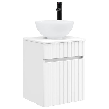Bathroom Cabinet Set 5 pcs White 43 x 11.5 x 60.5 cm