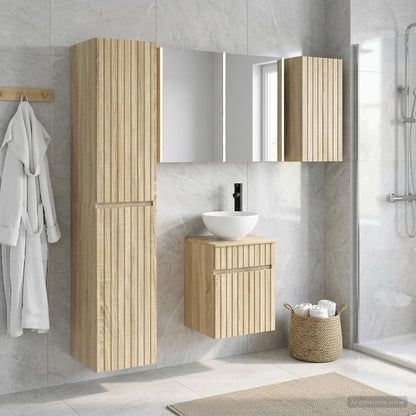 Bathroom Cabinet Set 5 pcs Sonoma Oak 43 x 11.5 x 60.5 cm