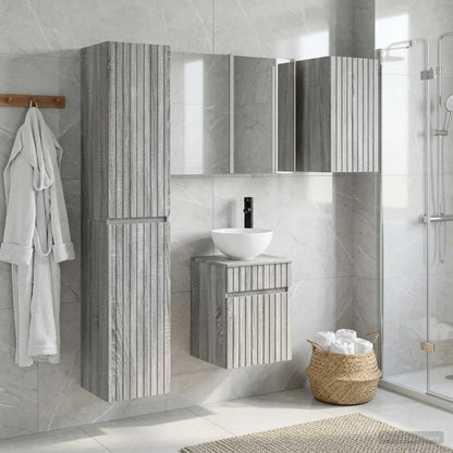 Bathroom Cabinet Set 5 pcs Grey Sonoma Engineered Wood
