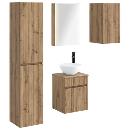 Bathroom Cabinet Set 5 pcs Artisan Oak 43 x 11.5 x 60.5 cm