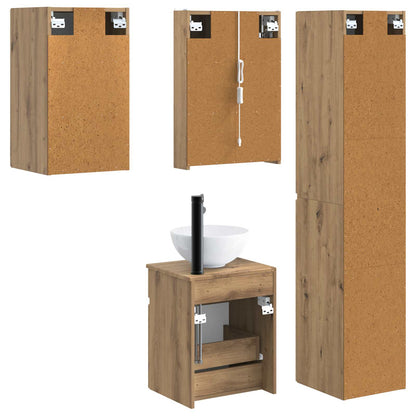 Bathroom Cabinet Set 5 pcs Artisan Oak 43 x 11.5 x 60.5 cm