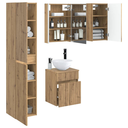 Bathroom Cabinet Set 5 pcs Artisan Oak 43 x 11.5 x 60.5 cm
