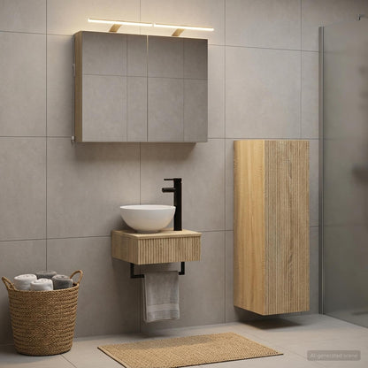 Bathroom Cabinet Set 4 pcs Sonoma Oak Engineered Wood