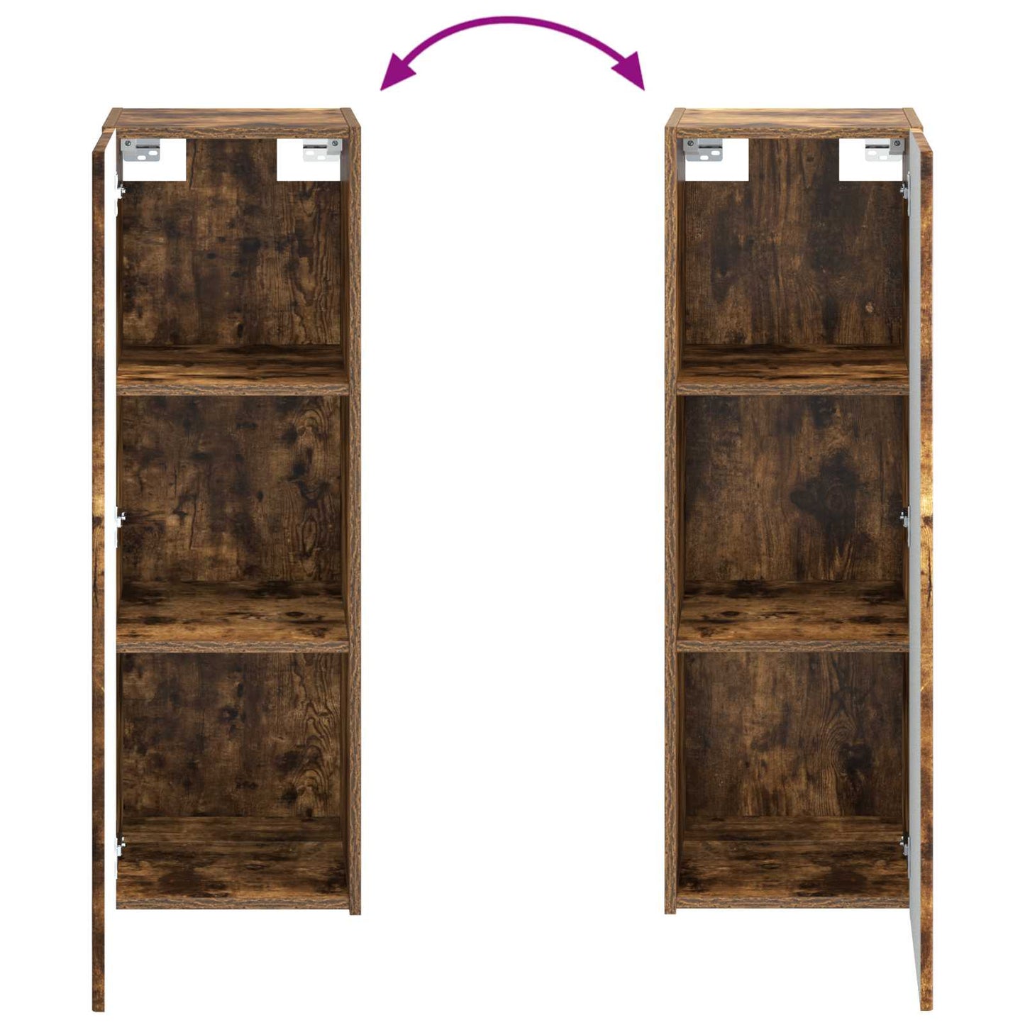 Bathroom Cabinet Set 4 pcs Smoked Oak 40 x 10.5 x 60.5 cm
