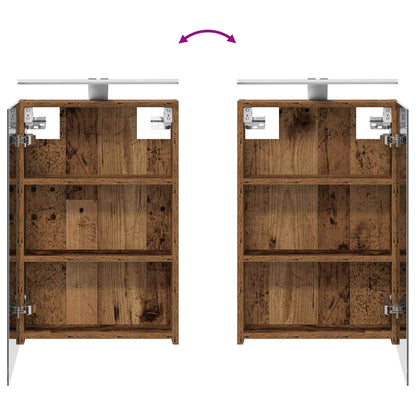 Bathroom Cabinet Set 4 pcs Old Wood 40 x 10.5 x 60.5 cm