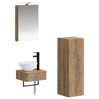 Bathroom Cabinet Set 4 pcs Artisan Oak 40 x 10.5 x 60.5 cm