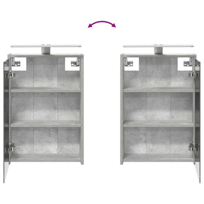 Bathroom Cabinet Set 4 pcs Concrete Grey 43 x 16 x 62.5 cm