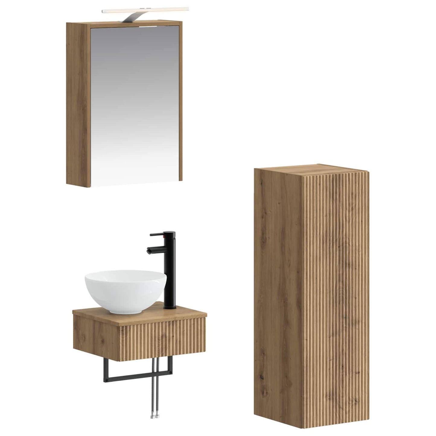 Bathroom Cabinet Set 4 pcs Artisan Oak 43 x 16 x 62.5 cm