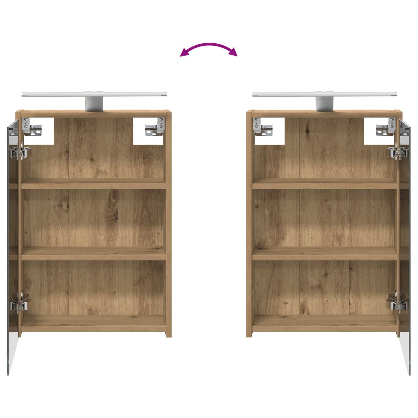 Bathroom Cabinet Set 4 pcs Artisan Oak 43 x 16 x 62.5 cm