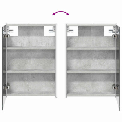 Bathroom Cabinet Set 4 pcs Concrete Grey 43 x 11.5 x 60.5 cm
