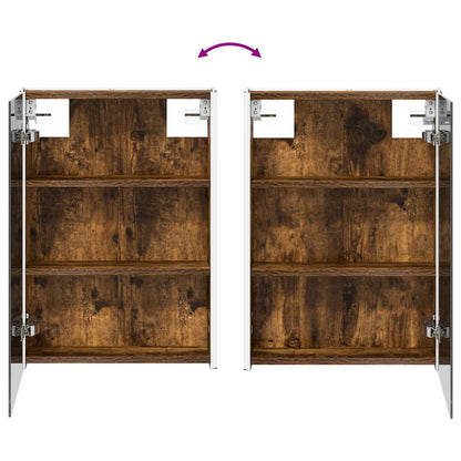 Bathroom Cabinet Set 4 pcs Smoked Oak 43 x 11.5 x 60.5 cm