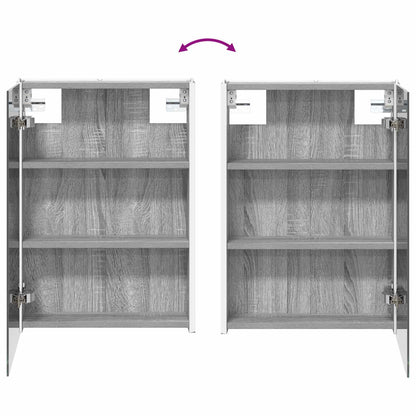 Bathroom Cabinet Set 4 pcs Grey Sonoma 43 x 11.5 x 60.5 cm