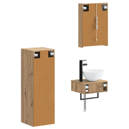 Bathroom Cabinet Set 4 pcs Artisan Oak 43 x 11.5 x 60.5 cm