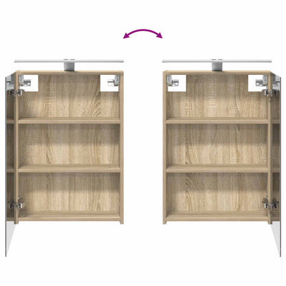 Bathroom Cabinet Set 4 pcs Sonoma Oak 50 x 14.5 x 70 cm