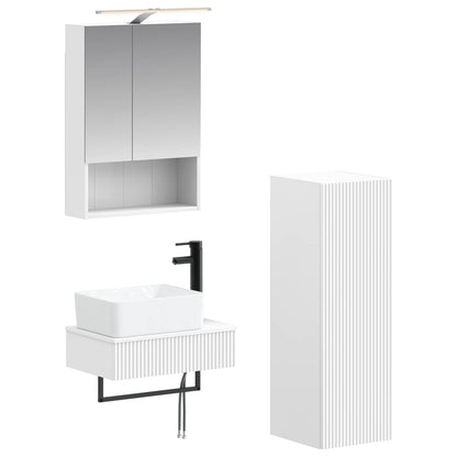 Bathroom Cabinet Set 4 pcs White 50 x 14.5 x 70 cm