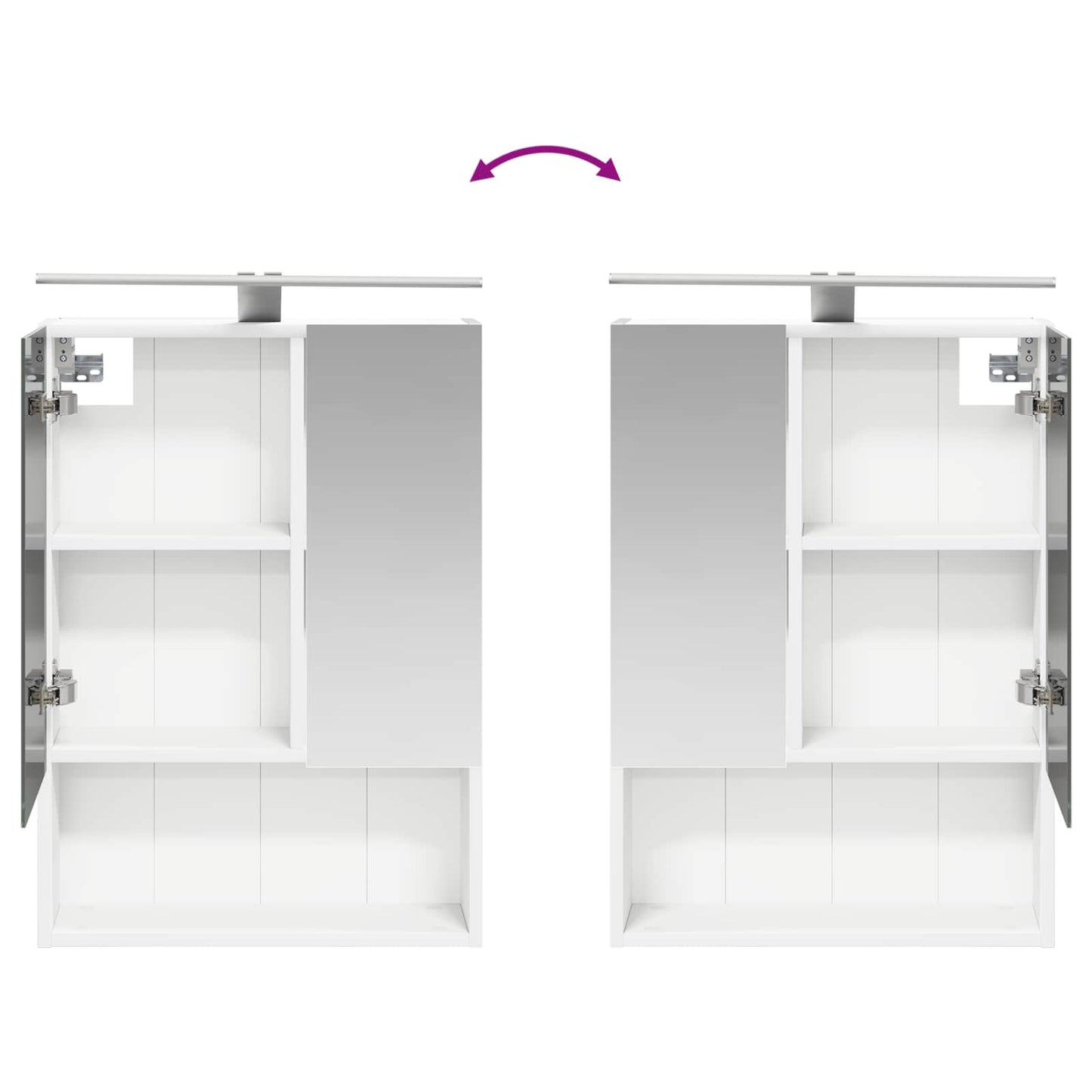 Bathroom Cabinet Set 4 pcs White 50 x 14.5 x 70 cm