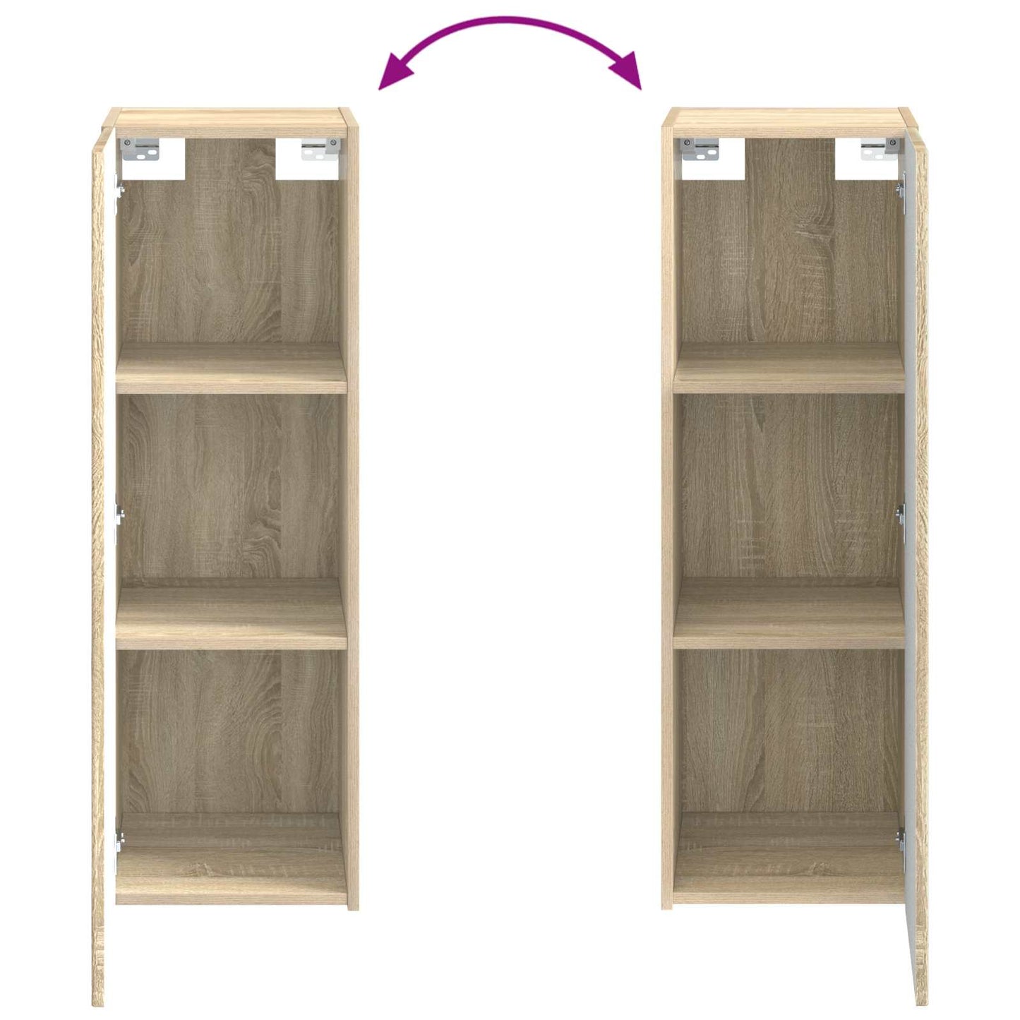 Bathroom Cabinet Set 4 pcs Sonoma Oak 50 x 14.5 x 70 cm