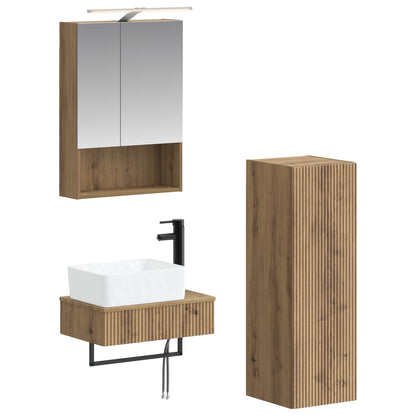 Bathroom Cabinet Set 4 pcs Artisan Oak 50 x 14.5 x 70 cm