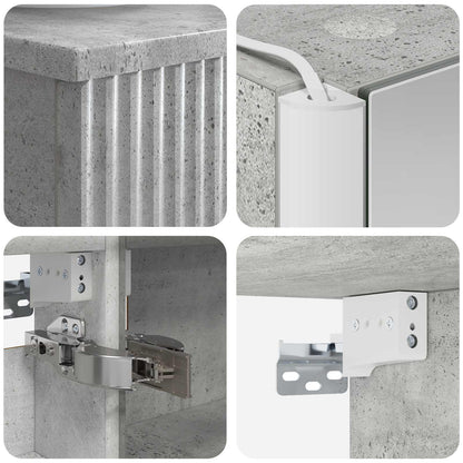 Bathroom Furniture Set 4 pcs Concrete Grey