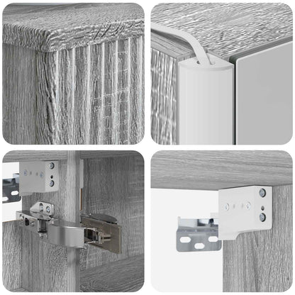 Bathroom Furniture Set 4 pcs Grey Sonoma