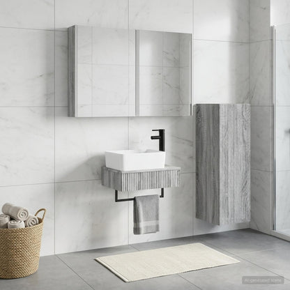 Bathroom Furniture Set 4 pcs Grey Sonoma