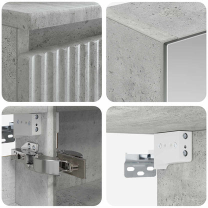 Bathroom Furniture Set 4 pcs Concrete Grey