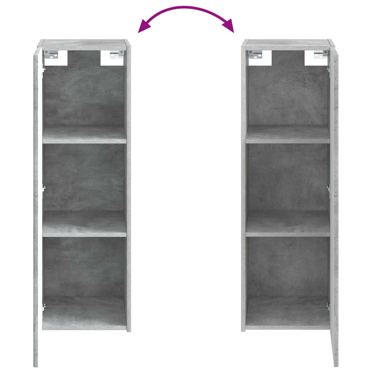 Bathroom Furniture Set 4 pcs Concrete Grey