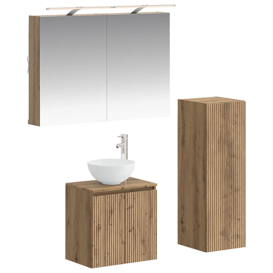 Bathroom Furniture Set 4 pcs Artisan Oak