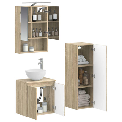 Bathroom Furniture Set 4 pcs Sonoma Oak