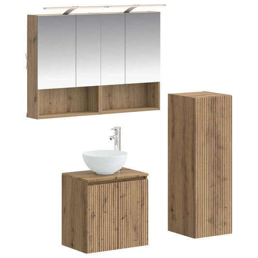 Bathroom Furniture Set 4 pcs Artisan Oak