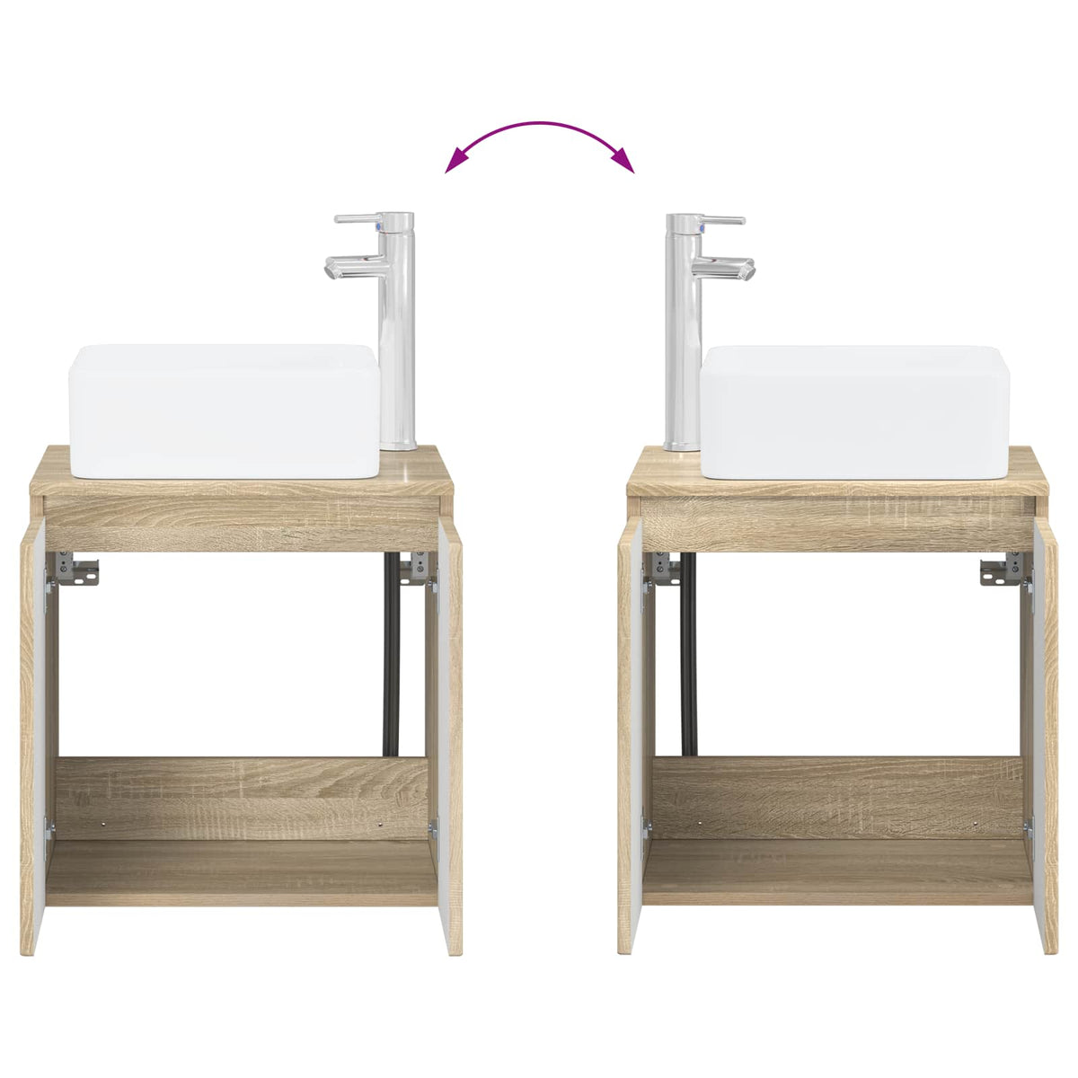 Bathroom Furniture Set 4 pcs Sonoma Oak