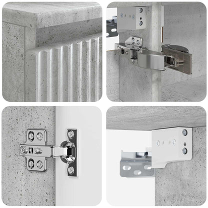 Bathroom Furniture Set 4 pcs Concrete Grey