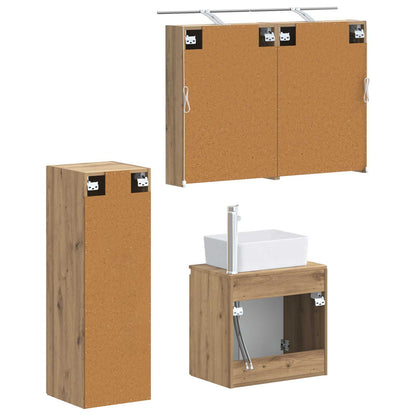 Bathroom Furniture Set 4 pcs Artisan Oak