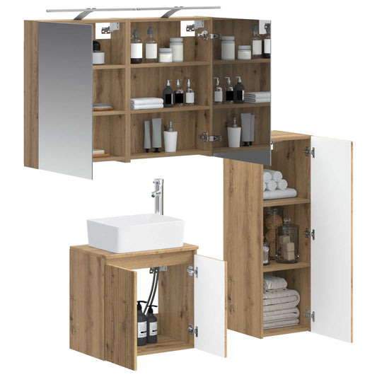 Bathroom Furniture Set 4 pcs Artisan Oak