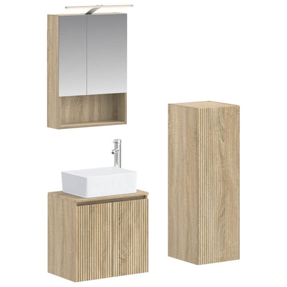 Bathroom Furniture Set 4 pcs Sonoma Oak