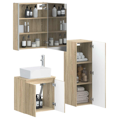 Bathroom Furniture Set 4 pcs Sonoma Oak