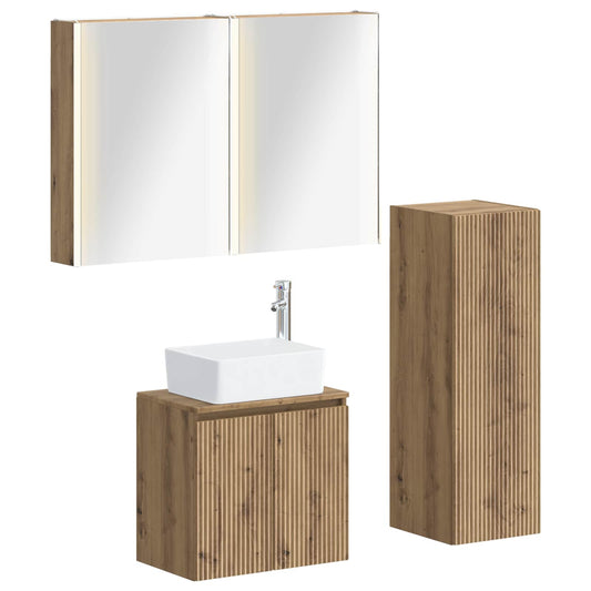 Bathroom Furniture Set 4 pcs Artisan Oak