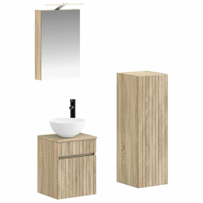 Bathroom Furniture Set 4 pcs Sonoma Oak