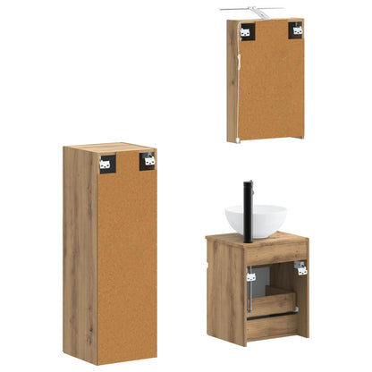 Bathroom Furniture Set 4 pcs Artisan Oak